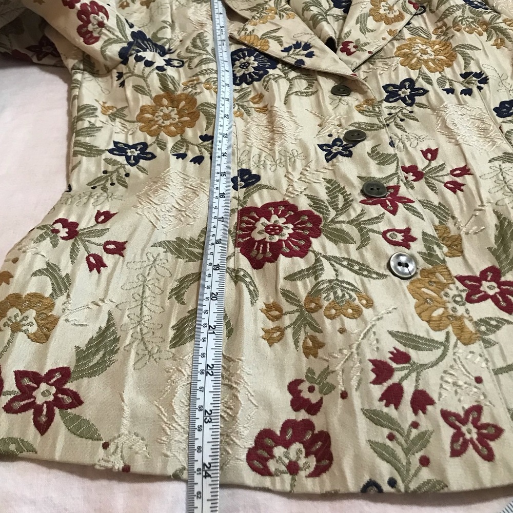 ALFRED DUNNER Tailored Floral Embroidered Jacquard Blazer - Picture 12 of 12